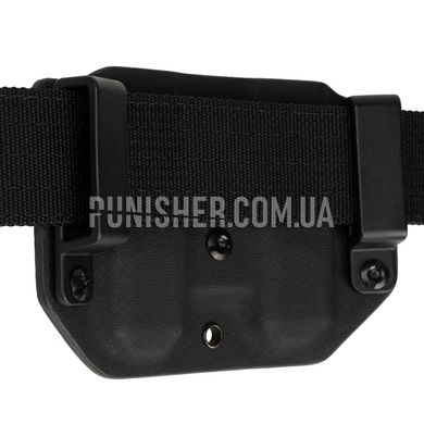ATA Gear Double Pouch Ver.1 For Fort-12 Magazine, Black, 2, Belt loop, Fort 12, For belt, 9mm, Kydex