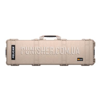 Pelican 1750 Protector Long Case With Foam, Desert Tan, Polypropylene, Yes