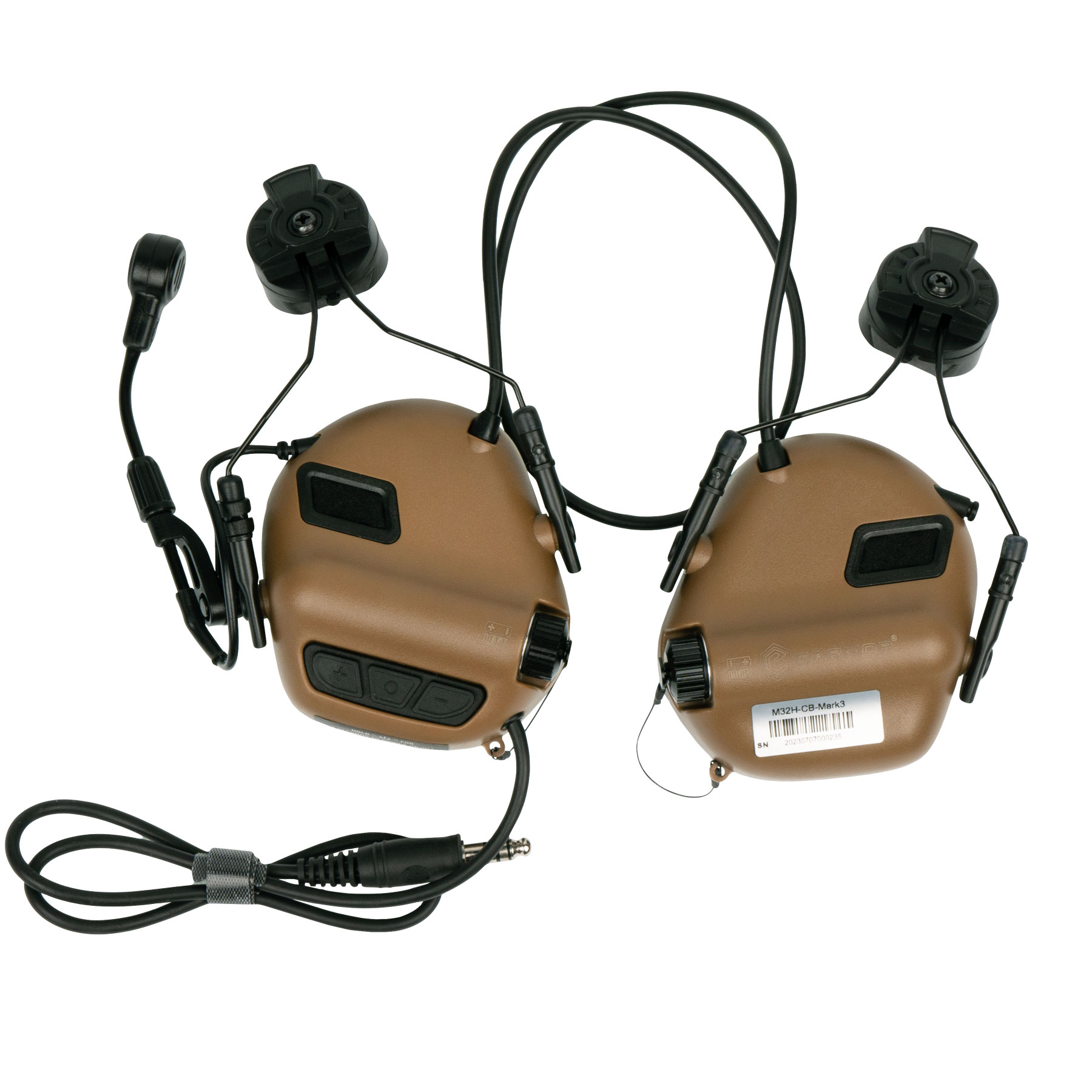 Активна гарнітура Earmor M32H Mark 3 MilPro з адаптерами на рейки шолому Уцінка Earmor - купити в Україні