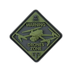 Нашивка M-Tac Drones Zone PVC, Olive, ПВХ