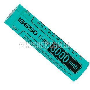Акумулятор Videx Li-Ion 18650 (без захисту) 3000mAh, Зелений, 18650