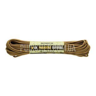 Паракорд M-Tac Survival 15м, Coyote Brown