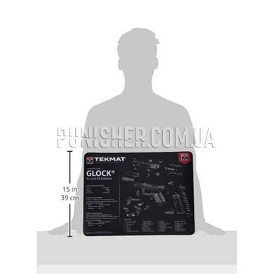 Килимок TekMat Ultra 20 для чищення пістолетів Glock 42-43, Чорний, Килимок