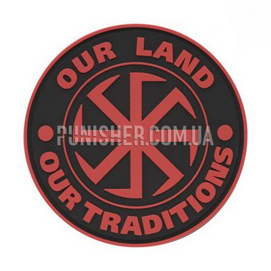 M-Tac Our Land - Our Tradititions PVC Patch, Black/Red, PVC
