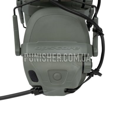 Ops-Core AMP Communication Headset, Connectorized NFMI, Foliage Green, 22