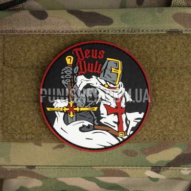 Шеврон Rowdy Deus Vult, Чорний, ПВХ