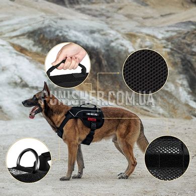 Шлея-жилет OneTigris Comet’s Tail Dog Harness для собак, Чорний, Small