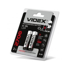 Videx HR6/AA 2700mAh 2 pcs Batteries, White/Black, AA