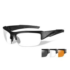 Wiley-X Valor Smoke/Clear/Light Rust Glasses, Black, Amberж, Transparent, Smoky, Goggles