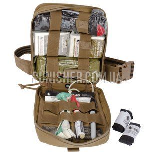 NAR S.T.O.R.M. Operator IFAK, Coyote Brown, Gauze for wound packing, Elastic bandage, Medical rolled gauze, Decompression needles, Nasopharyngeal airway, Occlusive dressing, Turnstile, Eye shield