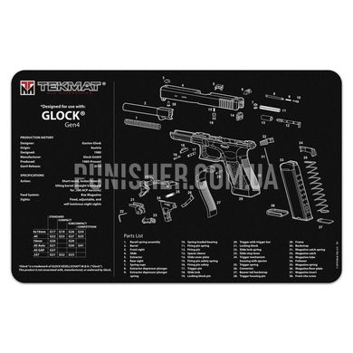 Килимок TekMat для чищення зброї Glock Gen4, Чорний, Килимок