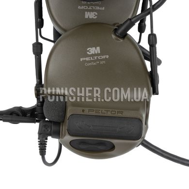 3M Peltor ComTac XPI Headset Stereo 5-pole, Olive, Headband, 23, Stereo 5-pole, Comtac XPI, 2xAAA
