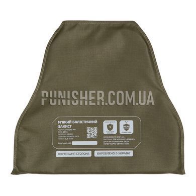 Баллистический пакет Bronyx на плечи 1 класс 270x240, Olive, Мягкие пакеты, 1, Сверхвысокомолекулярный полиэтилен