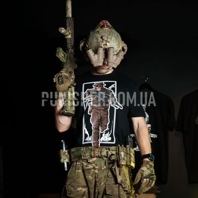Schutzen Warrior with Assault rifle T-shirt, Black, Small