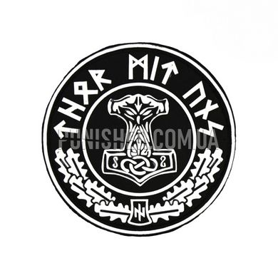 Нашивка M-Tac Thor MIT UNS ПВХ, Білий/Чорний, ПВХ