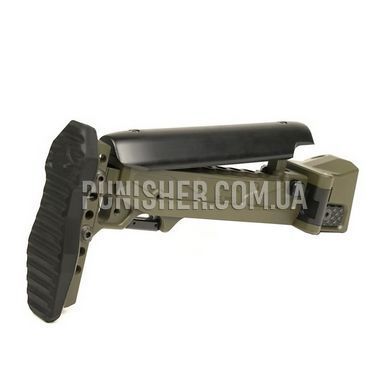Складаний правосторонній приклад КРУК CRC 5002/9037R для АК-12 / АК-74М (штифт 5,5 мм), Olive Drab, Приклад, АК-74М, AK-12