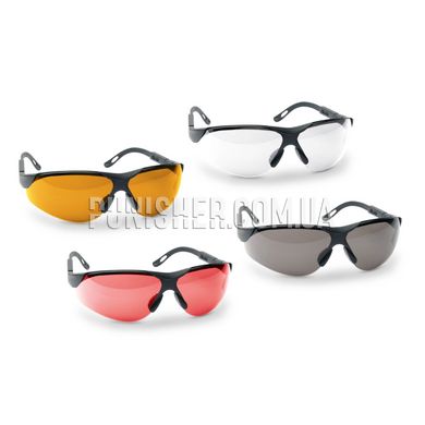 Спортивные очки Walker's Sport Glasses с 4 линзами, Черный, Янтарный, Прозрачный, Дымчатый, Желтый, Очки