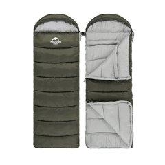 Hooded sleeping bag Naturehike U350 NH20MSD07, (1°C), right, Green, Sleeping bag