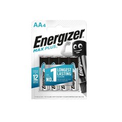 Energizer LR6 Alkaline AA Max Plus batteries, 4 pcs (1.5V), Black, AA