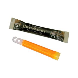 Химический источник света Cyalume Military Chemical Light Sticks 4” 6 часов, Прозрачный, Химсвет, Оранжевый