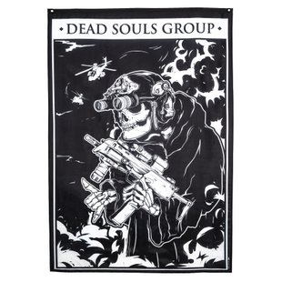 Dead Souls Group Skull Flag, Black