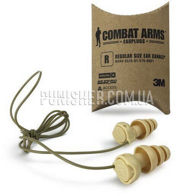 3M Combat Arms Ear Plugs, Tan, Large