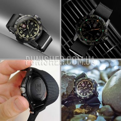 Часы Luminox Leatherback Sea Turtle XS.0333, Черный, Дата, Подсветка, Спортивные часы