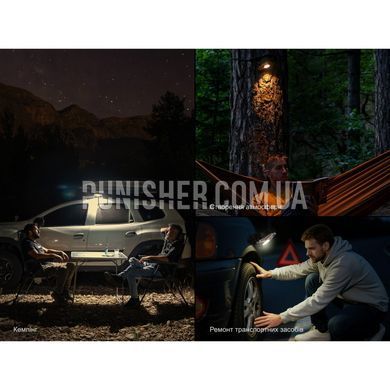 Фонарь кемпинговый Fenix CP50R, Черный, Кемпинговый, Аккумулятор, USB, Зеленый, Белый, Красный, Желтый