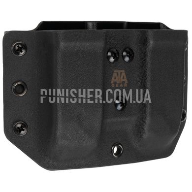Паучер ATA Gear Double Pouch ver. 1 для магазина Glock-17/22/47, Черный, 2, Петля, Glock, На пояс, 9mm, .40, Kydex
