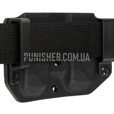 Паучер ATA Gear Double Pouch ver. 1 для магазину Glock-17/22/47, Чорний, 2, Петля, Glock, На пояс, 9mm, .40, Kydex
