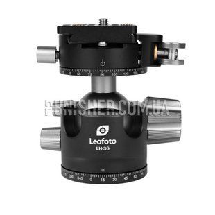 Leofoto LH-36PCL Ball Head with NP-50 Quick Release Clamp, Black, Ball head