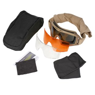 Revision Desert Locust Deluxe Goggle Vermillion Kit, Tan, Transparent, Smoky, Vermillion, Mask