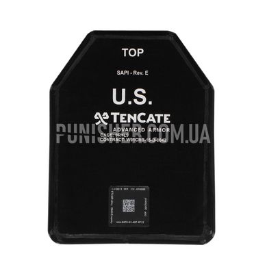 TenCate SAPI Plate – Large, Black, Armor plates, 4, Large, Ceramic