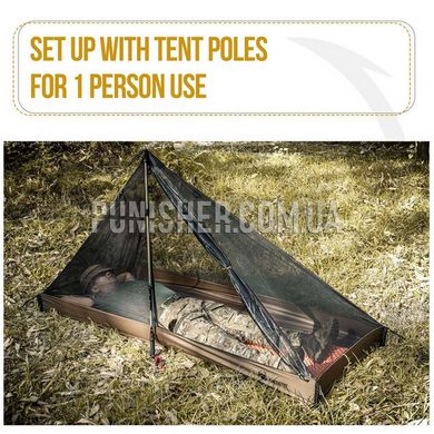 Одноместная сетчатая палатка OneTigris Mesh Inner Tent 200x115x85 cm, Coyote Brown, Палатка, 1