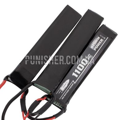 Storm Power 11.1V 1100mAh 20C LiPo (Mini Tamiya) Battery, Black