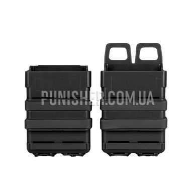 FMA FastMag Magazine Pouch for M4 2 pcs, Black, Molle, AR15, M4, M16, HK416, For plate carrier, .223, 5.56, Plastic