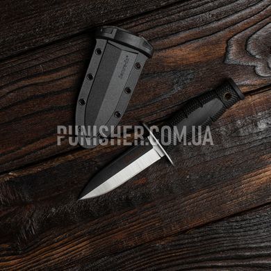 Ніж Cold Steel Mini Leatherneck Double EDGE Spear Point, Чорний, Ніж, З фіксованим лезом, Гладкий