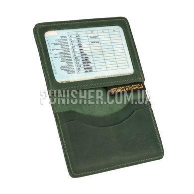 Punisher Genuine Leather ID Card Cover, Green, Cover