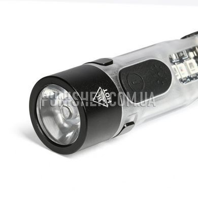 Портативний світлодіодний міні-ліхтарик Videx VLF-AK012 400Lm, Прозорий, Ручний, USB, Білий, Червоний, Ультрафіолетовий