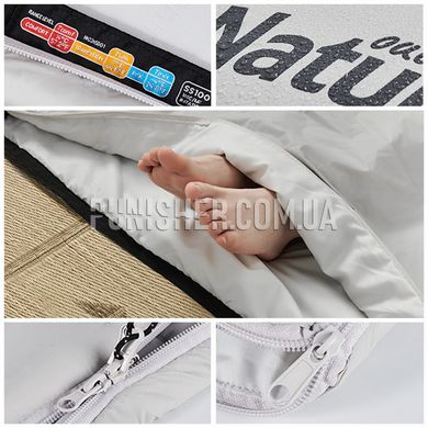 Спальний мішок з подушкою Naturehike NH22MSD01, Сірий, Спальний мішок