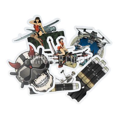 Balak Wear "FPV" Sticker Pack, Olive, Stickers