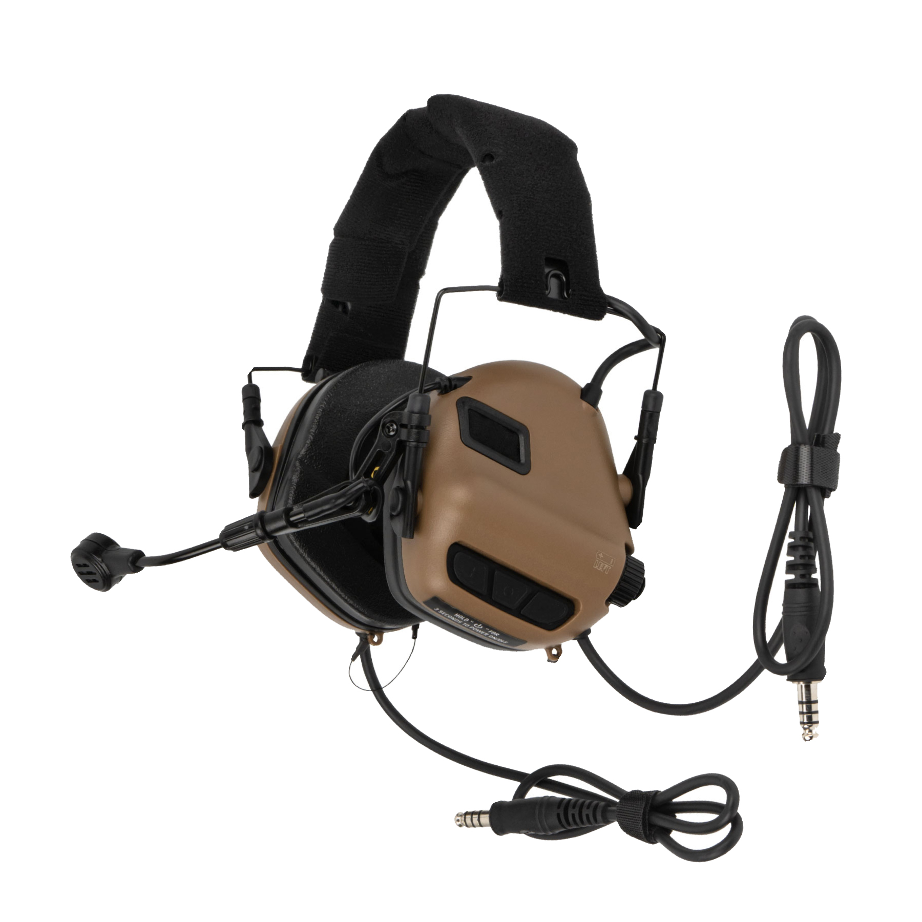 Активна гарнітура Earmor M32X Mark 3 DualCom MilPro з кріпленням на рейки шолому Earmor - купити в Україні