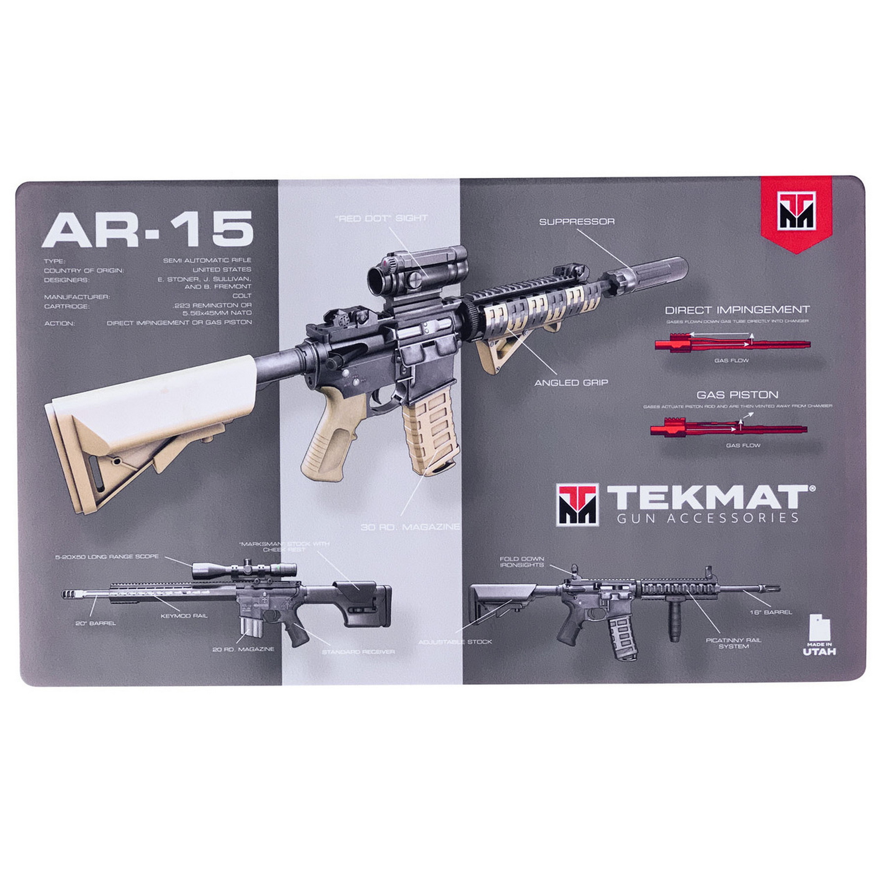 Килимок придверний Tekmat AR15 Weapons Platform Design TekMat - купити в Україні