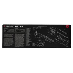 Коврик TekMat Ultra Premium 38 x 112 см с чертежом M14/M1A для чистки оружия, Черный, Коврик