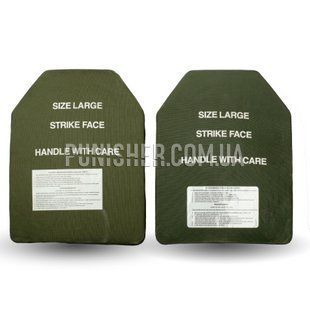ESAPI (Enhanced Small Arms Protective Insert) Set 7.62mm APM2 - Large, Olive, Armor plates, 6, Large, Ceramic, NIJ IV