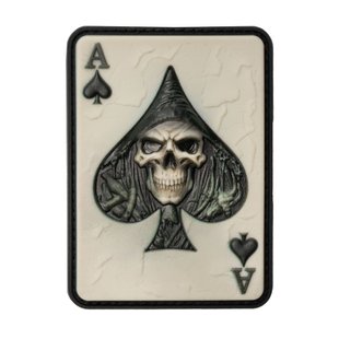 BS Ace of Spades PVC Patch, Tan, PVC, No