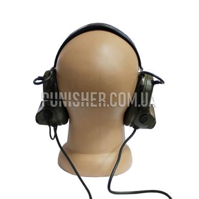 Активная гарнитура Peltor Сomtac II headset DUAL (Бывшее в употреблении), Olive, С оголовьем, 21, Comtac II, 2xAA, Dual