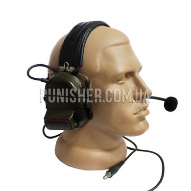 Активна гарнітура Peltor Сomtac II headset DUAL (Було у використанні), Olive, З наголів'єм, 21, Comtac II, 2xAA, Dual