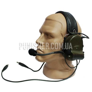 Активная гарнитура Peltor Сomtac II headset DUAL (Бывшее в употреблении), Olive, С оголовьем, 21, Comtac II, 2xAA, Dual