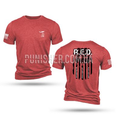 Nine Line Apparel RED Remember Everyone Deployed T-Shirt, Red, Small